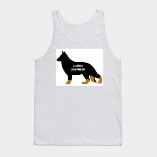 bi colored german shepherd name silhouette Tank Top